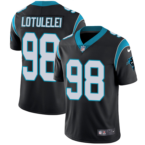Nike Panthers #98 Star Lotulelei Black Team Color Men's Stitched NFL Vapor Untouchable Limited Jersey